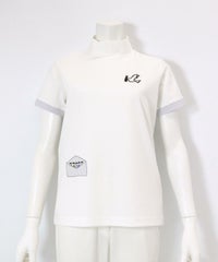 UV冷感ハイネック刺繍プルオーバー（ホワイト）