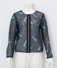 ダックス柄メッシュ速乾ブルゾン(ネイビー)