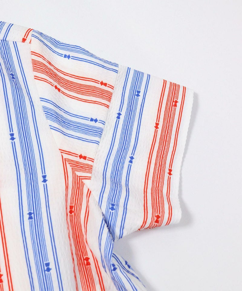 袖部分（レッド×ブルー）