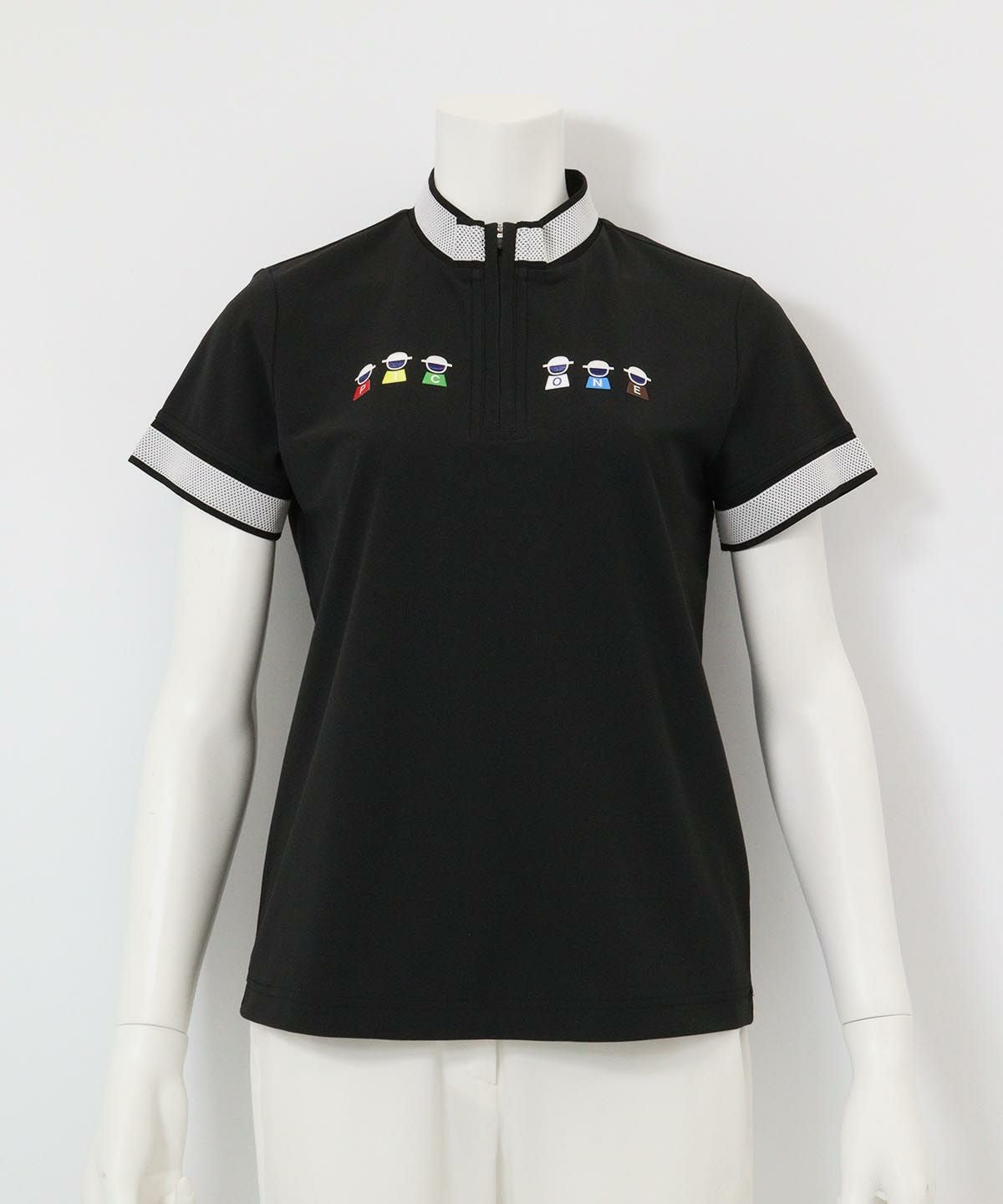 ハーフジップ速乾プルオーバー(ブラック)