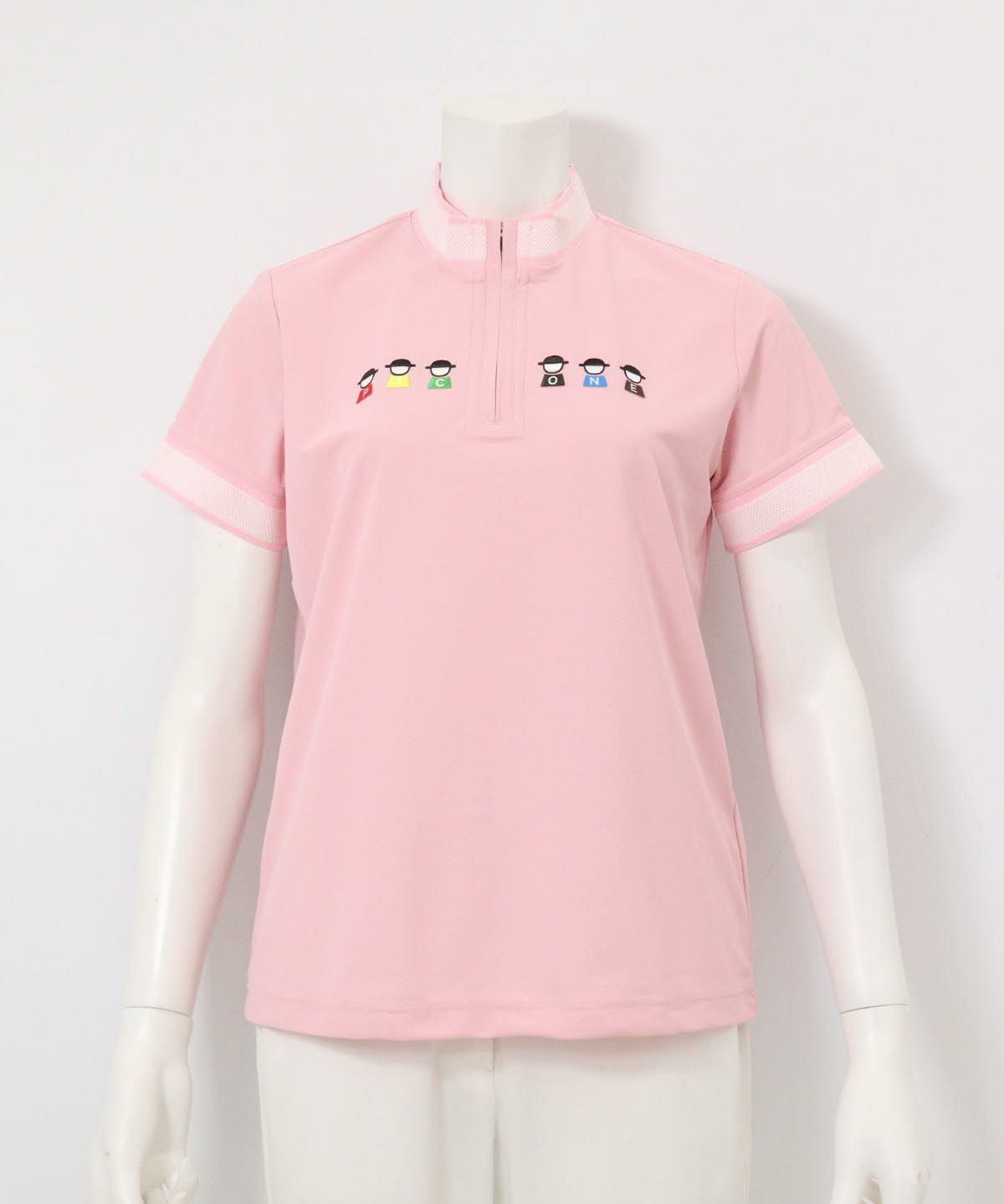 ハーフジップ速乾プルオーバー(ピンク)