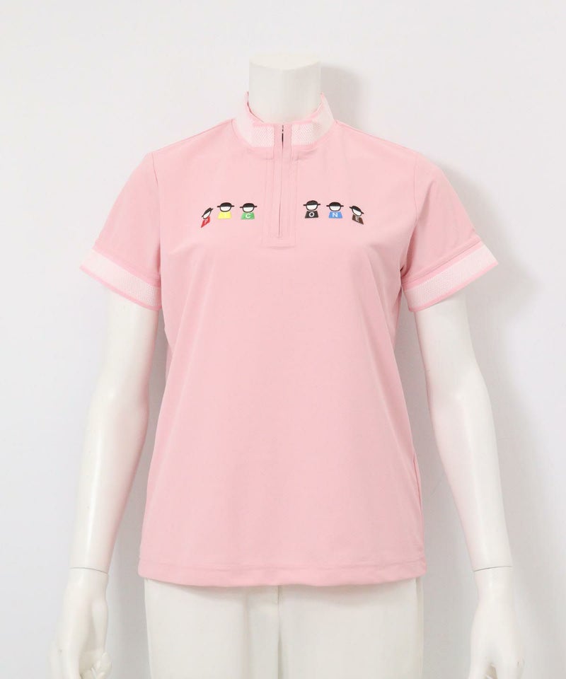 ハーフジップ速乾プルオーバー(ピンク)