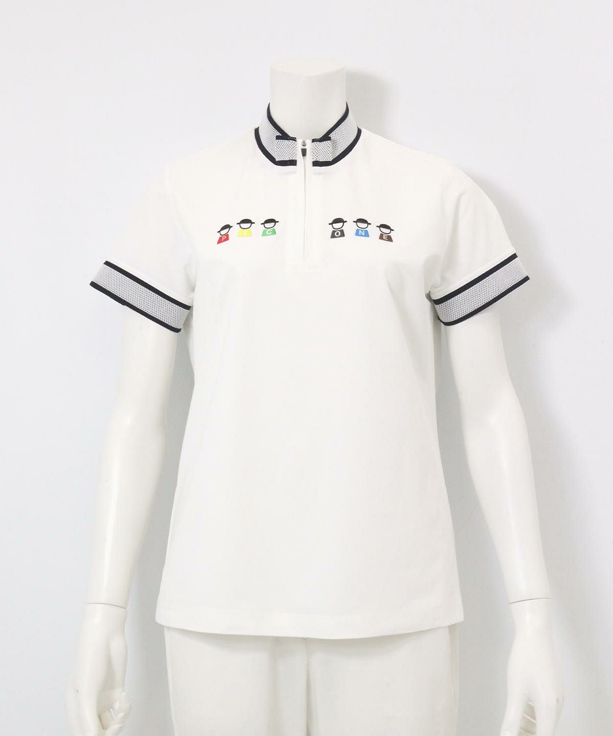 ハーフジップ速乾プルオーバー(ホワイト)