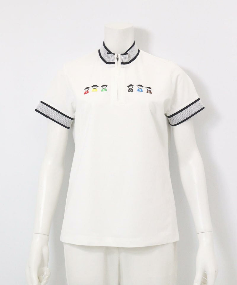 ハーフジップ速乾プルオーバー(ホワイト)