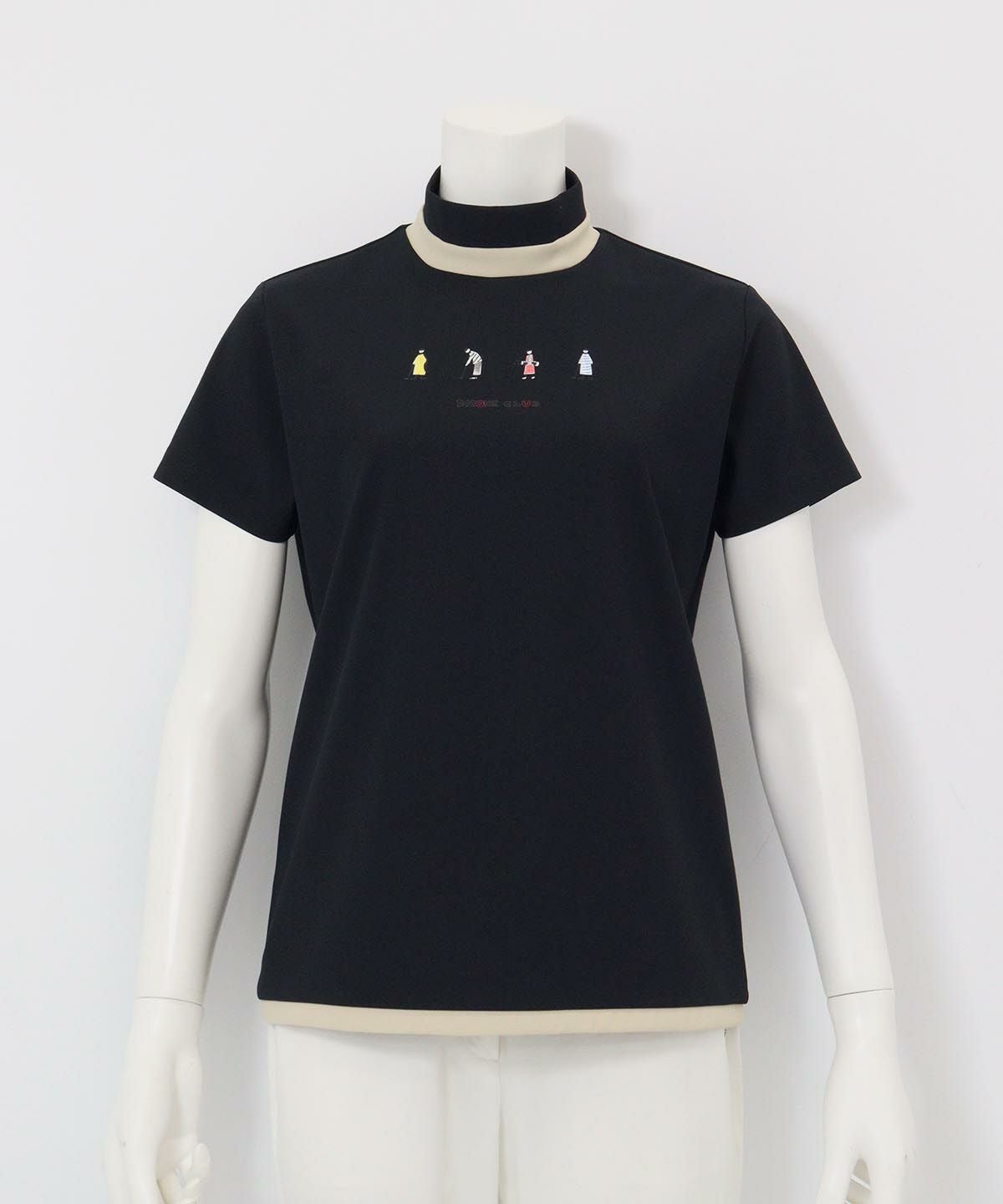 ゴルフピコプリントUV冷感プルオーバー(ブラック)