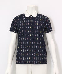 UV総柄ポロシャツ（ネイビー）