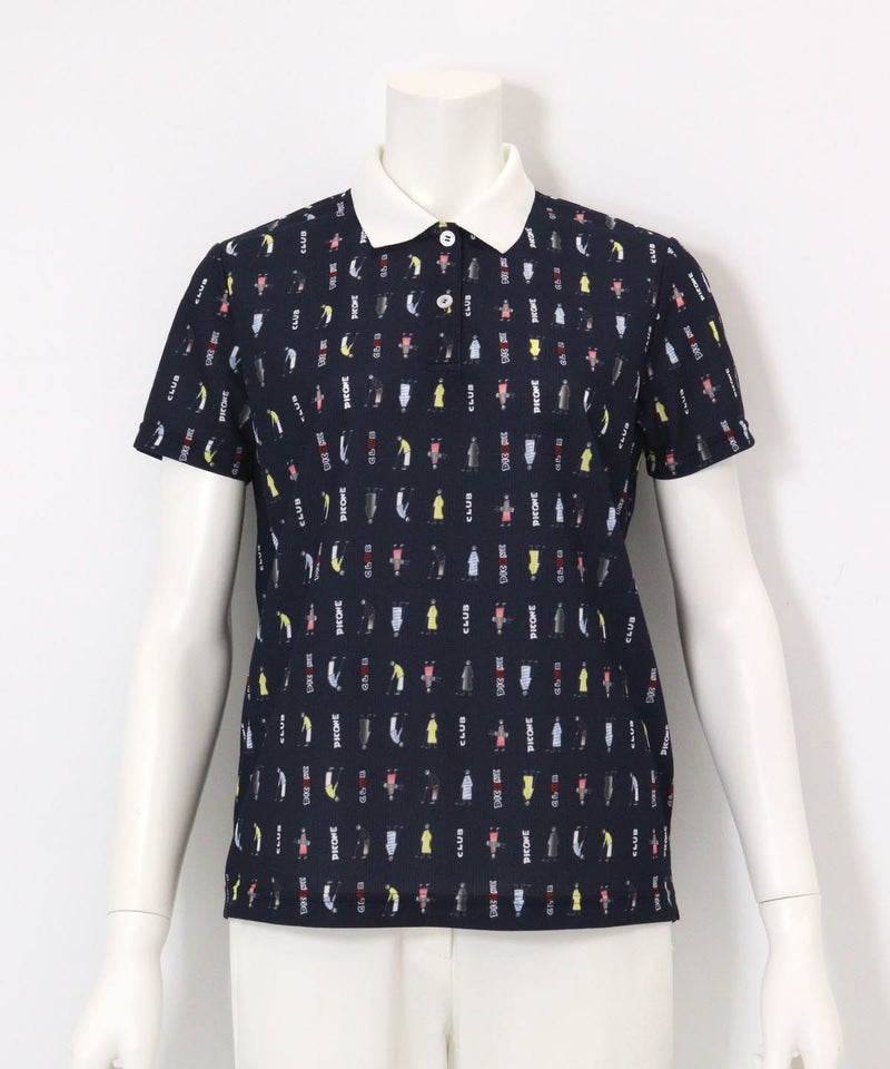 UV総柄ポロシャツ（ネイビー）