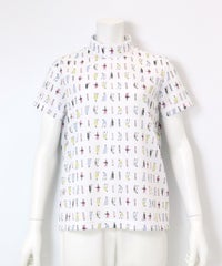ゴルフピコ柄プルオーバー(ホワイト)
