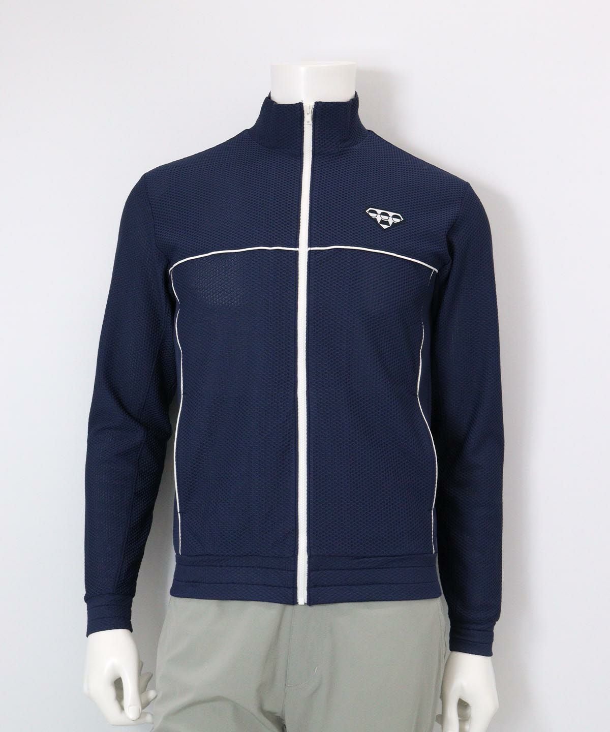 【メンズ】UVパイピングブルゾン（ネイビー）
