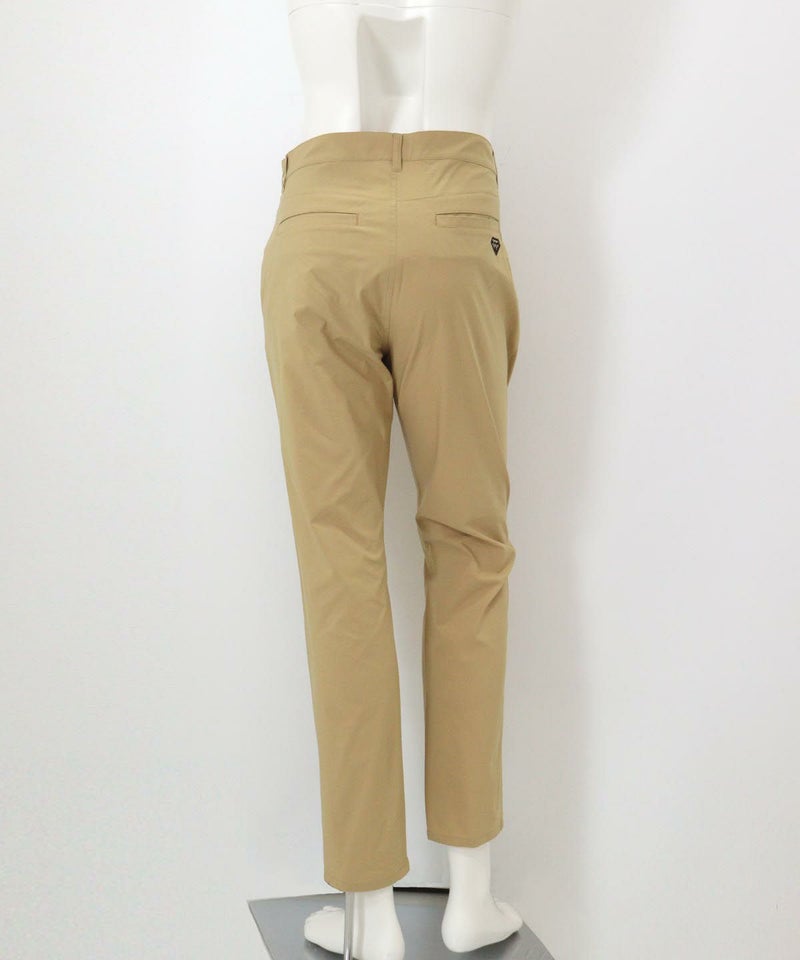 【メンズ】バック刺繍ロゴ撥水パンツ後（ベージュ）