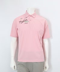 【メンズ】速乾プリントポロシャツ(ピンク)