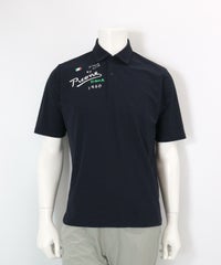 【メンズ】速乾プリントポロシャツ(ネイビー)