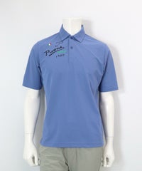 【メンズ】速乾プリントポロシャツ(ライトブルー)