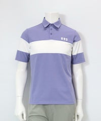 【メンズ】UV冷感バイカラーポロシャツ(ライトブルー)