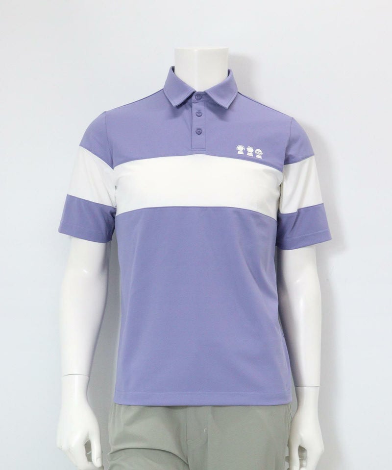 【メンズ】UV冷感バイカラーポロシャツ(ライトブルー)