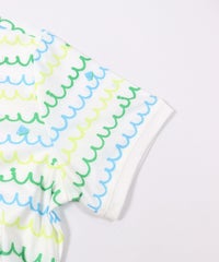 袖部分(ホワイト×グリーン）