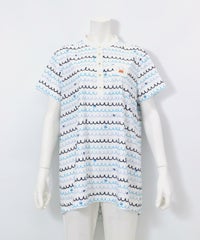 メッシュ波柄UVプルオーバー(ホワイト×ブルー)