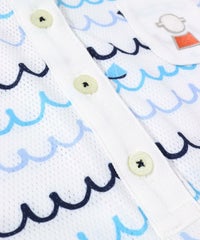 ボタン(ホワイト×ブルー)