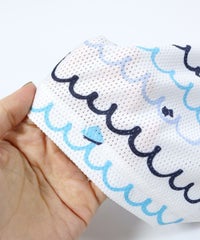 生地感(ホワイト×ブルー)