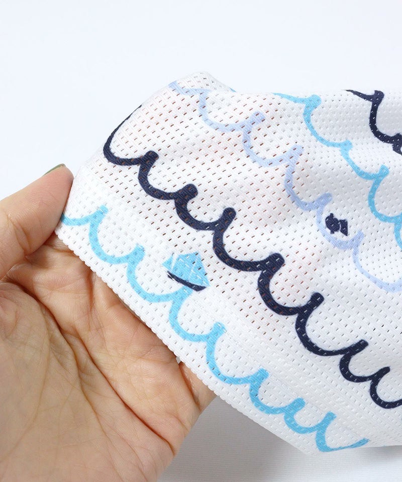 生地感(ホワイト×ブルー)