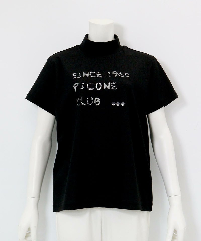 スパンコール刺繍UV冷感プルオーバー(ブラック)