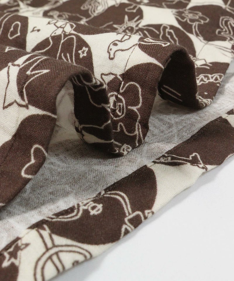 生地感(ベージュ×ブラウン)