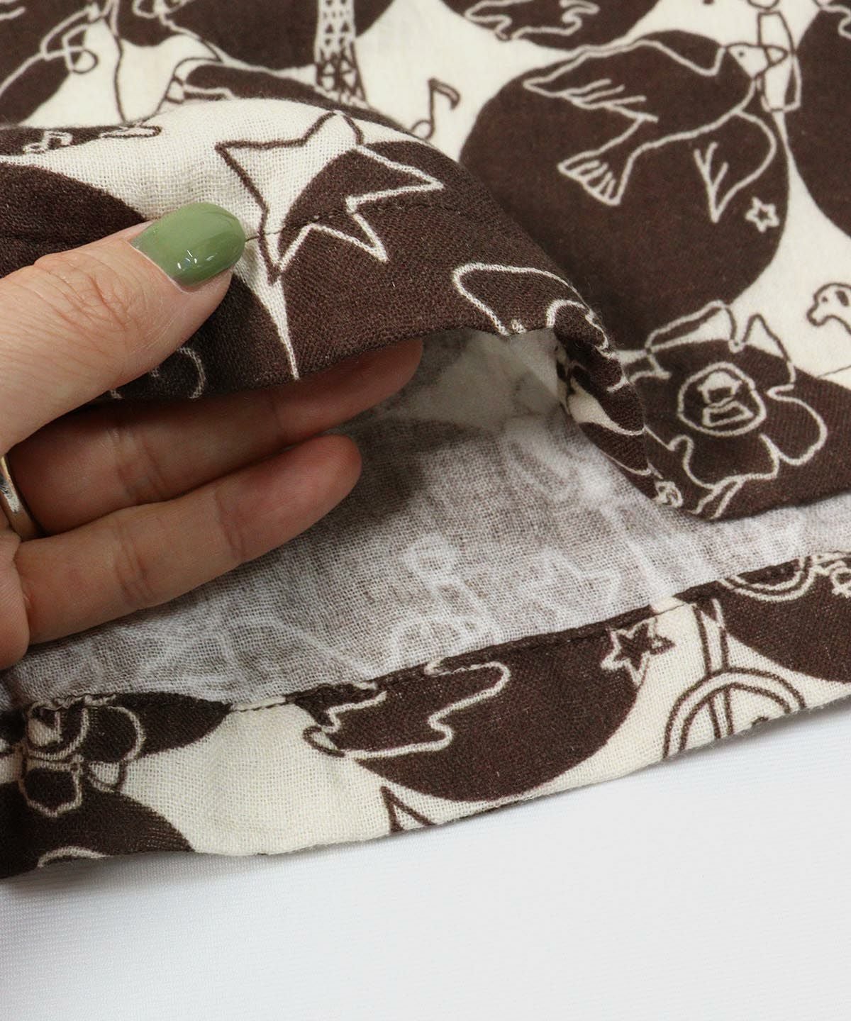 生地感(ベージュ×ブラウン)