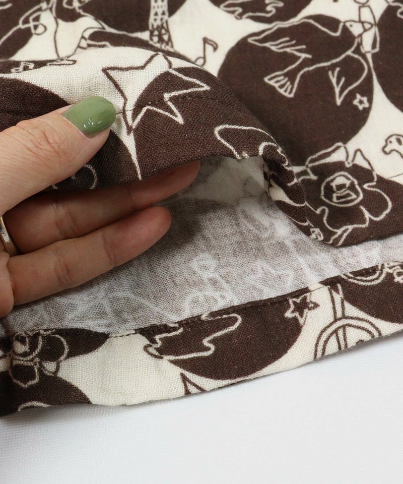 生地感(ベージュ×ブラウン)