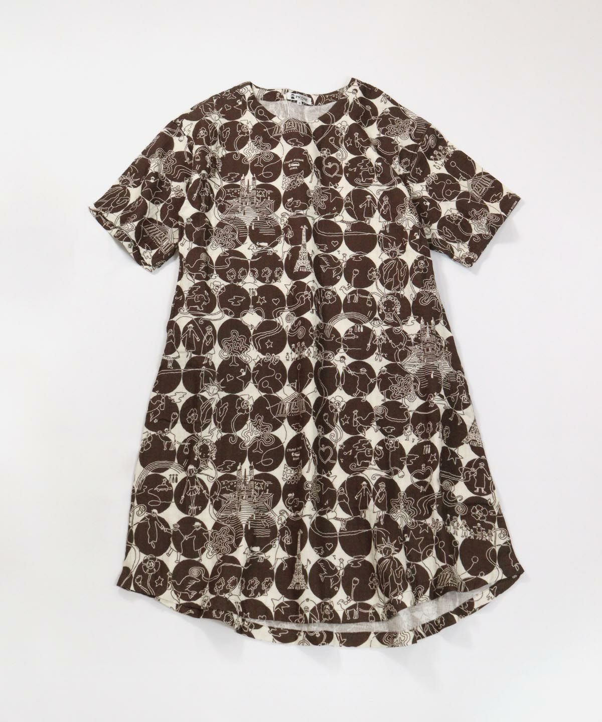 全体生地感(ベージュ×ブラウン)