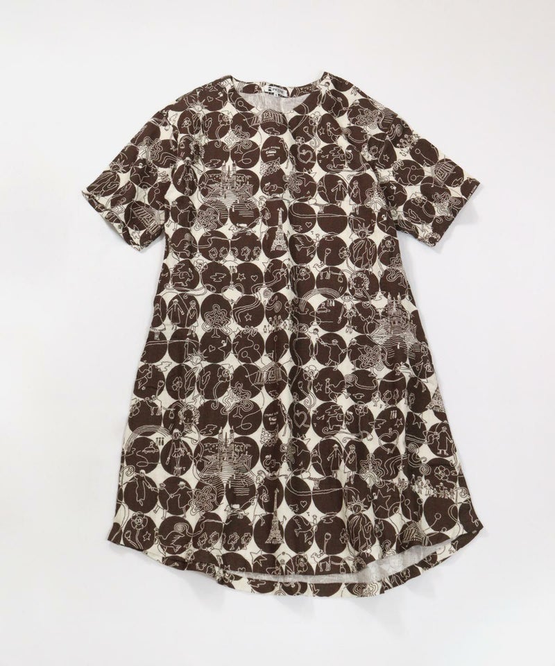 全体生地感(ベージュ×ブラウン)