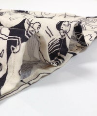 生地感(ブラック×ベージュ)