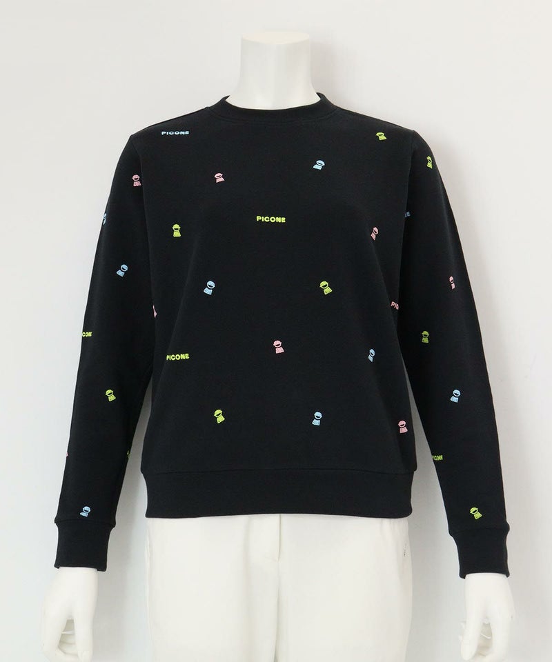 ミニプリント裏毛スウェット（ブラック）