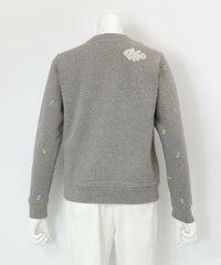 ミニプリント裏毛スウェット 後ろ（グレー）