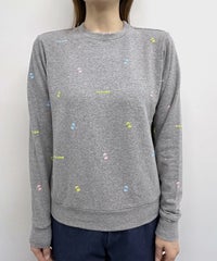 ミニプリント裏毛スウェット(グレー)着用イメージ