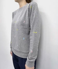 ミニプリント裏毛スウェット(グレー)着用イメージ