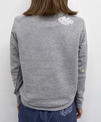 ミニプリント裏毛スウェット(グレー)着用イメージ