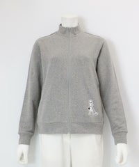 裏毛ハイネックジップスウェット（グレー）