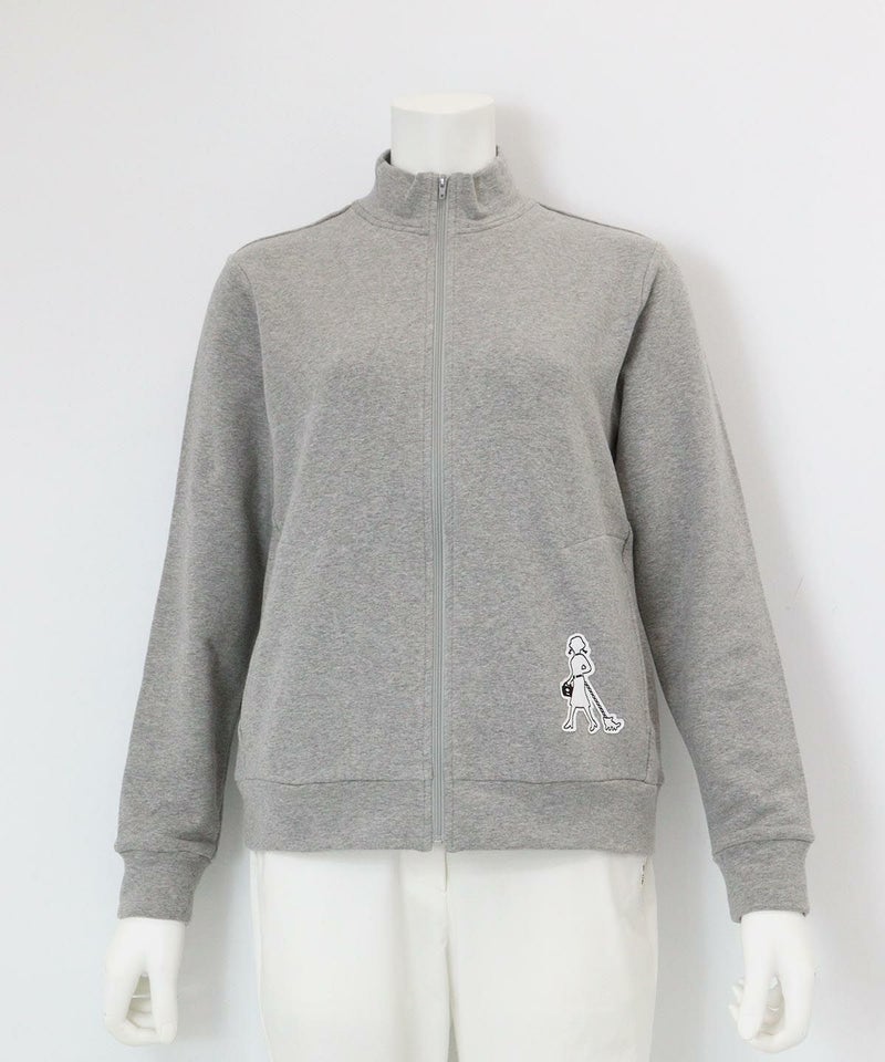 裏毛ハイネックジップスウェット（グレー）