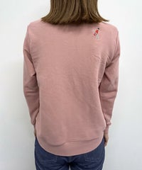 裏毛ハイネックジップスウェット(ピンク)着用イメージ