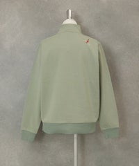 裏毛ハイネックジップスウェット 後ろ（カーキ）