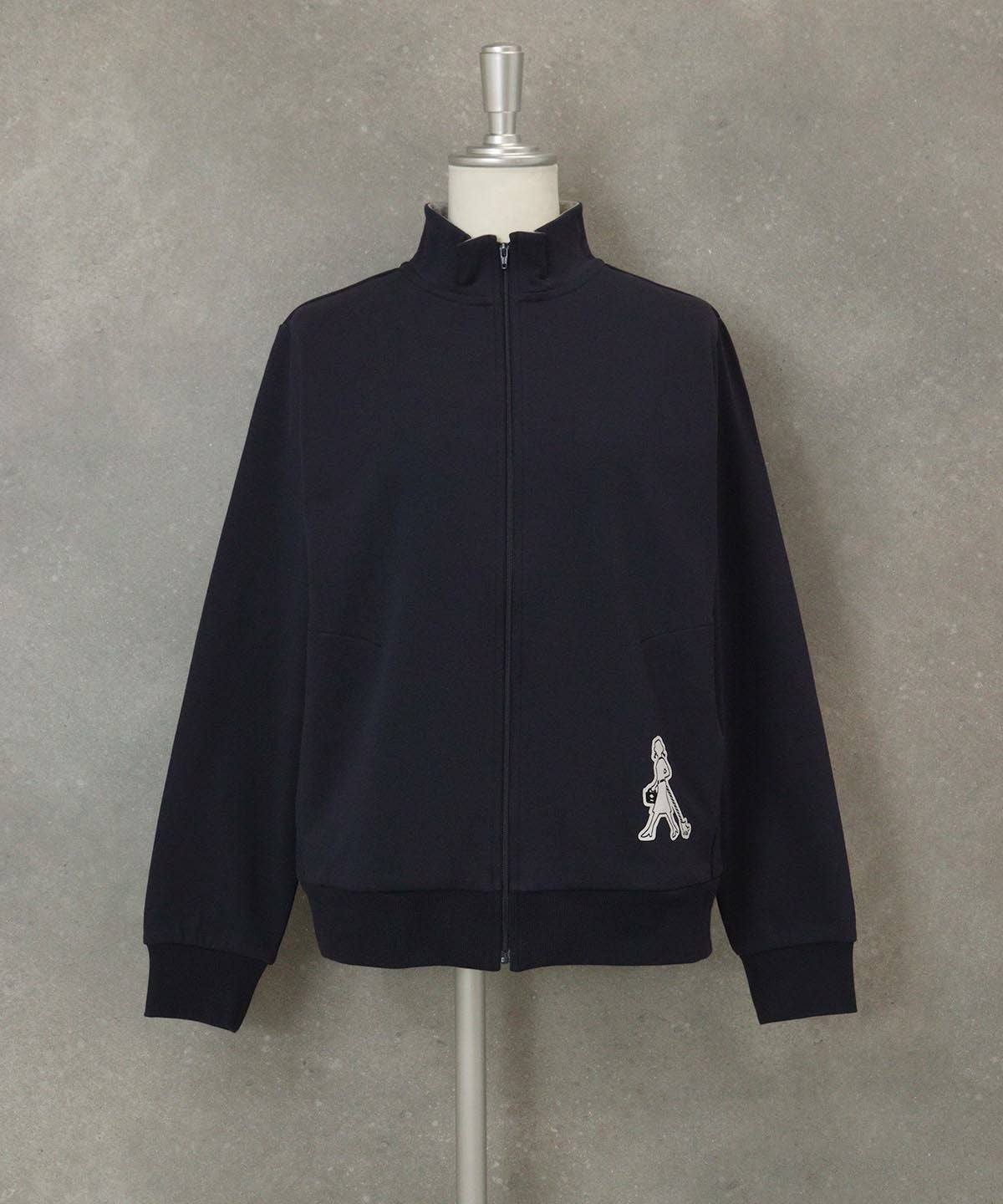 裏毛ハイネックジップスウェット（ネイビー）