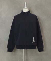 裏毛ハイネックジップスウェット（ネイビー）