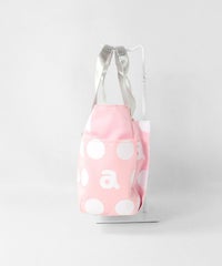 ビッグドット柄カートバッグ横(ピンク)