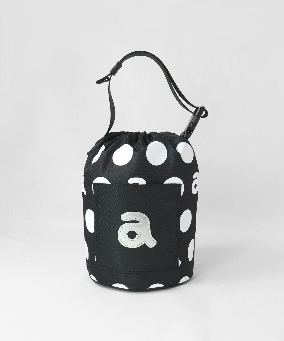 ビッグドット柄保冷バッグ(ブラック)