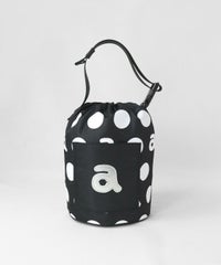 ビッグドット柄保冷バッグ(ブラック)