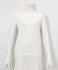 冷却素材クルーネックインナー(ホワイト)