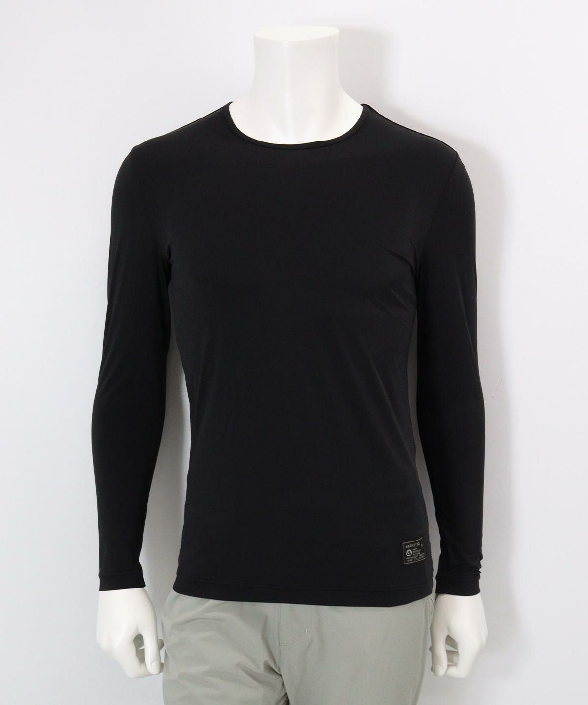 【メンズ】冷却素材クルーネックインナー(ブラック)