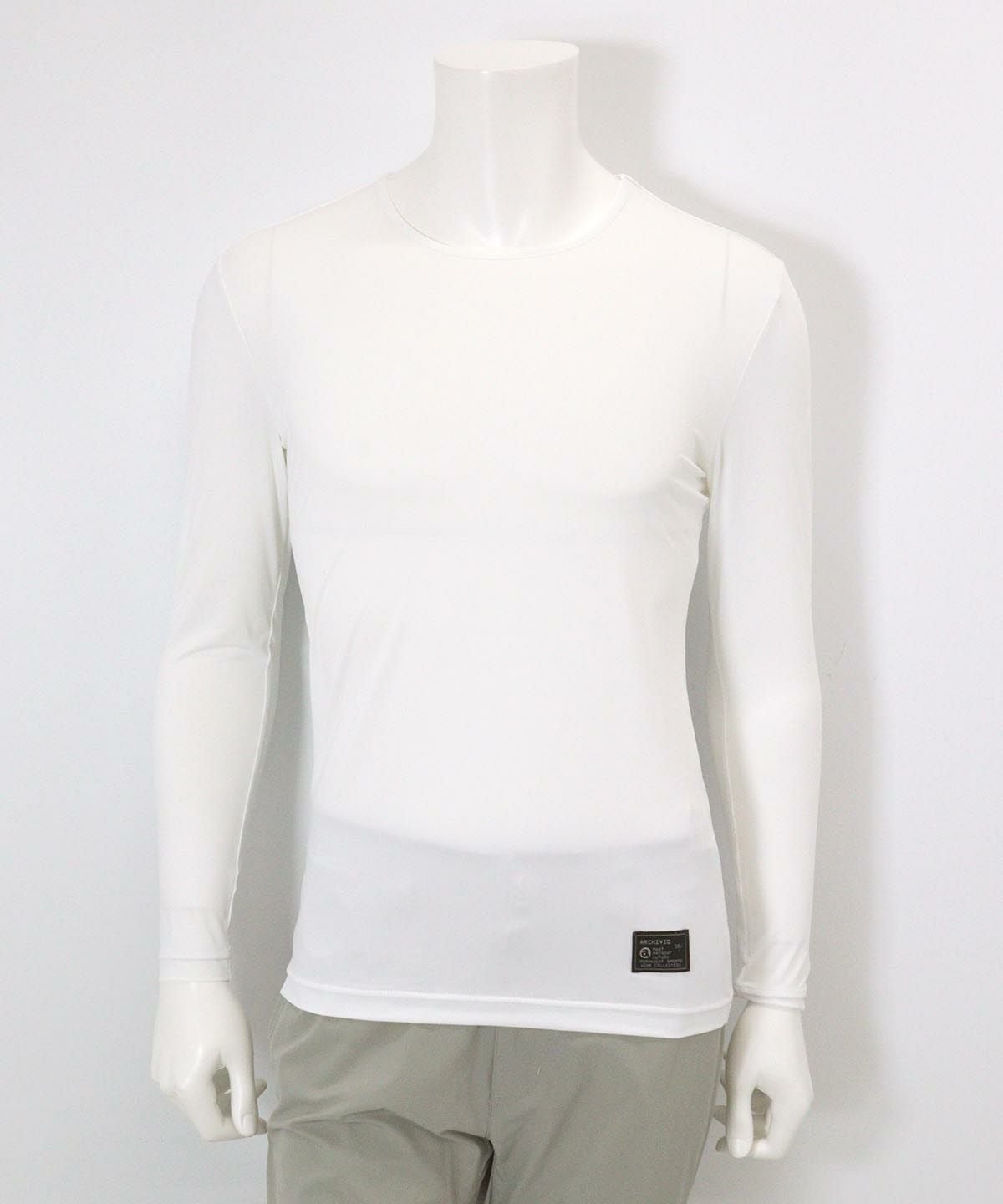 【メンズ】冷却素材クルーネックインナー(ホワイト)