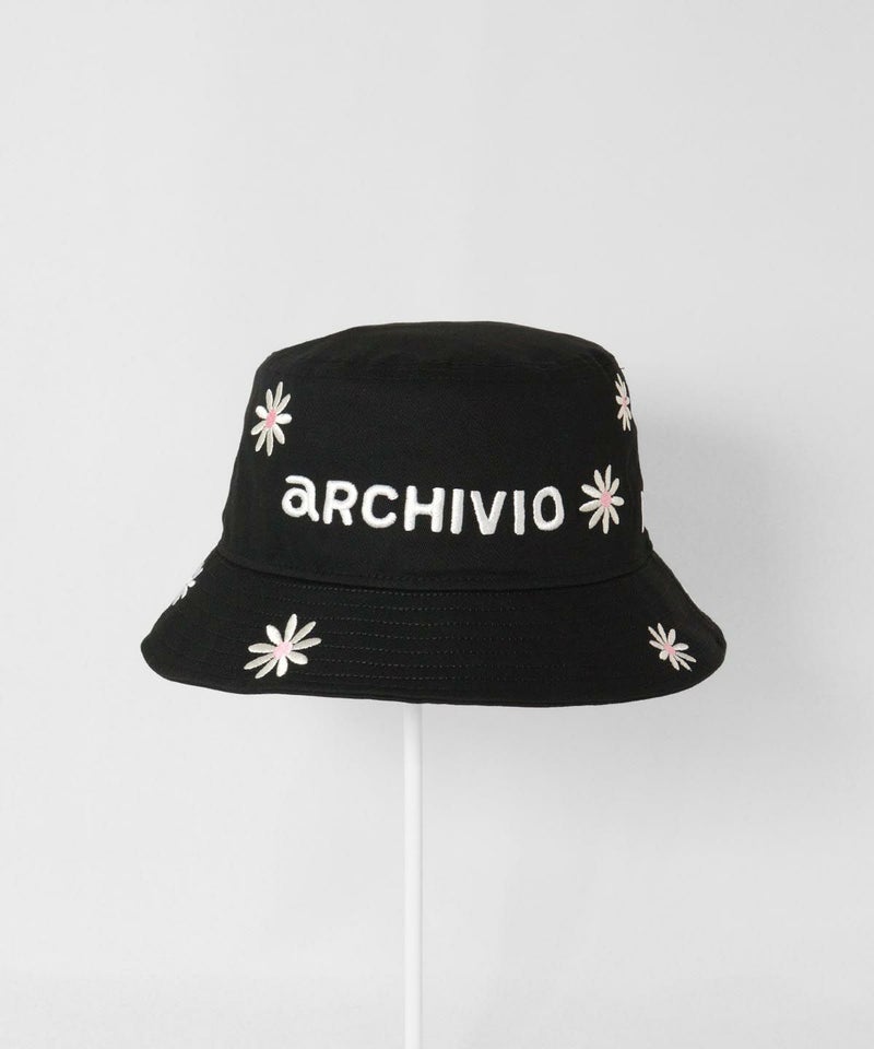 花柄刺繍バケハ (NEW ERAコラボ)ブラック