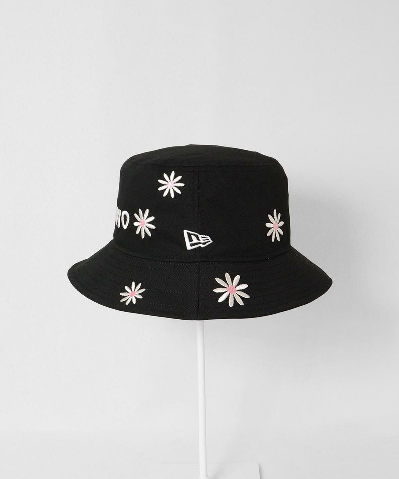 花柄刺繍バケハ (NEW ERAコラボ)ブラック